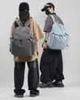 Plain Buckled Drawstring Nylon Backpack