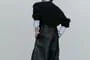 Mid Rise Plain Belted Wide Leg Dress Pants