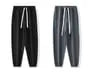 Drawstring Waist Plain Fleece Lined Sweatpants