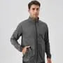 Stand Collar Plain Zip Windbreaker