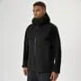 Stand Collar Drawstring Hooded Zip Windbreaker