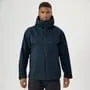 Stand Collar Drawstring Hooded Zip Windbreaker