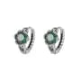 Sterling Silver Rhinestone Huggie Earring / Set