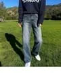 Washed Wide-Leg Jeans