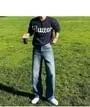 Washed Wide-Leg Jeans