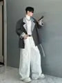 Two-Tone Open Front Jacket