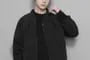 Round Neck Plain Zip Windbreaker