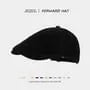 Plain Faux Suede Flat Cap