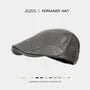 Plain Faux Leather Flat Cap