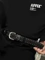 Studded Faux Leather Belt