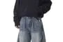 Mid Rise Washed Wide Leg Jeans