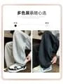 Drawstring Waist Plain Straight Leg Sweatpants