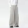 Mock Neck Henley Drawstring Sweater / Mid Rise Wide Leg Pants