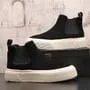 Platform Faux Suede Ankle Chelsea Boots