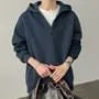 Crew Neck Mock Two Piece Hoodie
