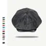 Faux Leather Newsboy Cap