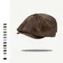 Faux Leather Newsboy Cap