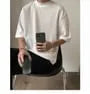 Ribbed Short-Sleeve Loose T-Shirt