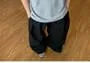 Elbow-Sleeve Crew Neck Plain T-Shirt