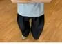 Elbow-Sleeve Crew Neck Plain T-Shirt