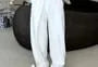 Mid Rise Plain Wide Leg Dress Pants