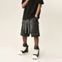 Mid Rise Washed Cargo Jorts