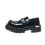 Metal Buckled Platform Patent Loafers