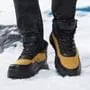 Color Panel Faux Leather Fleece Lined Ankle Boots