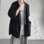 3/4-Sleeve Open Front Kimono Jacket
