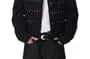 Collared Studded Clasped Front Denim Barn Jacket