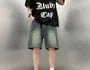 Mid Rise Washed Denim Shorts