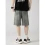 Mid Rise Washed Denim Shorts