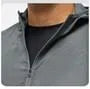 Hooded Zip-Up Plain Windbreaker
