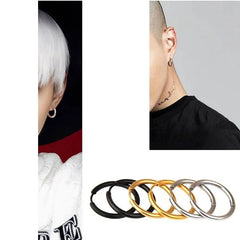 Unisex Stainless-Steel Hoop Earrings