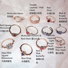 Rhinestone Ring (Various Designs)