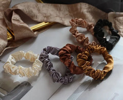 Set of 6: Silky Scrunchies