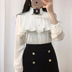 Long-Sleeve Ruffled Shirt