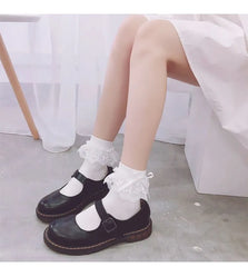 Lace-Trimmed Socks
