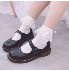 Lace-Trimmed Socks