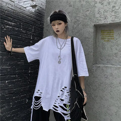Short-Sleeve Distressed T-Shirt