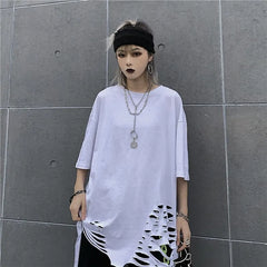 Short-Sleeve Distressed T-Shirt
