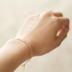 Layered Beaded Chain Bracelet