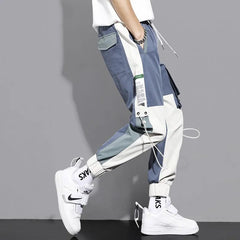 Asymmetrical Colorblock Jogger Pants