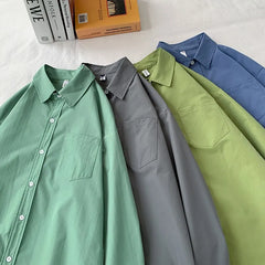 Long-Sleeve Plain Shirt