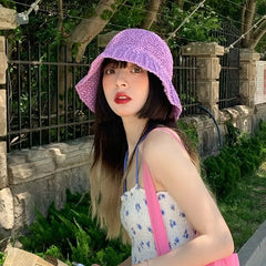 Straw Bucket Hat