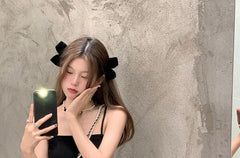 Spaghetti Strap Plain Mini A-line Dress