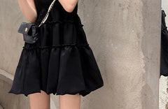 Spaghetti Strap Plain Mini A-line Dress