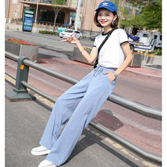 Wide-Leg Linen Pants