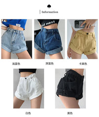 Mid Rise Rolled Denim Hot Shorts in 5 Colors