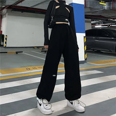 Plain Wide Leg Sweatpants